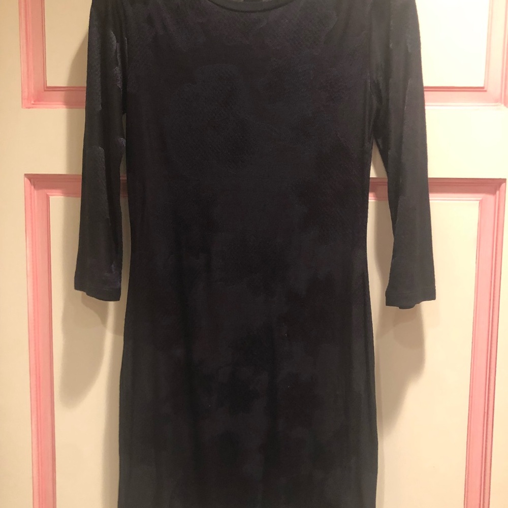 French Connection Midnight Black Long Sleeve Dress